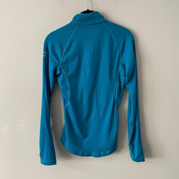 Icebreaker Merino 260 Zone Long Sleeve 1/2 Zip Ski Baselayer Shirt Blue XS - Picture 3 of 7